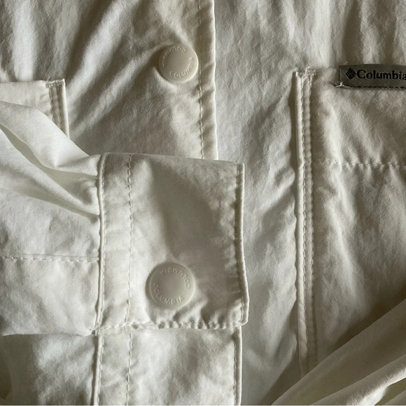 COLUMBIA long sleeve button down white size L - Picture 5 of 9